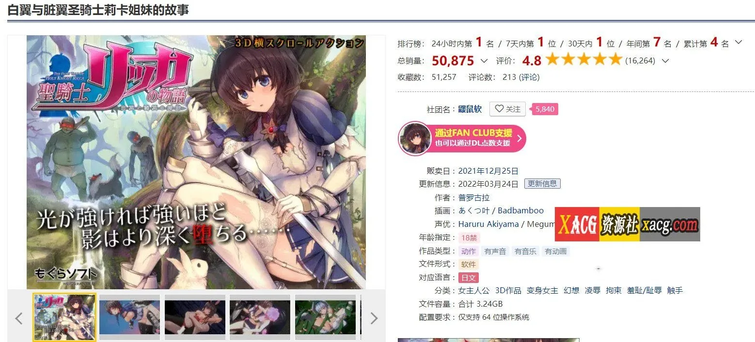 【年度3D大作/汉化】圣骑士莉卡物语：白翼与银翼的姐妹 V1.17 精翻汉化步兵版+全CG存档【新汉化/7G】 畅玩游戏 预览第2张