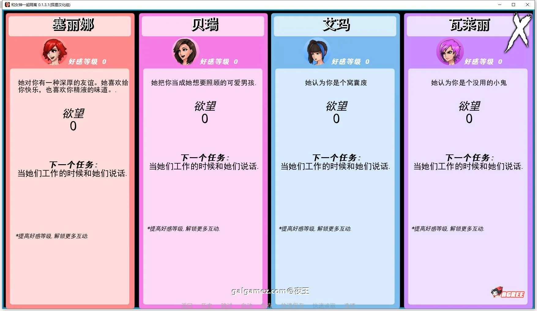 【欧美2D/汉化/动态】与女神一起被隔离 V1.3.1 精翻汉化版+CG【1月更新/PC+安卓/500M】 畅玩游戏 预览第4张