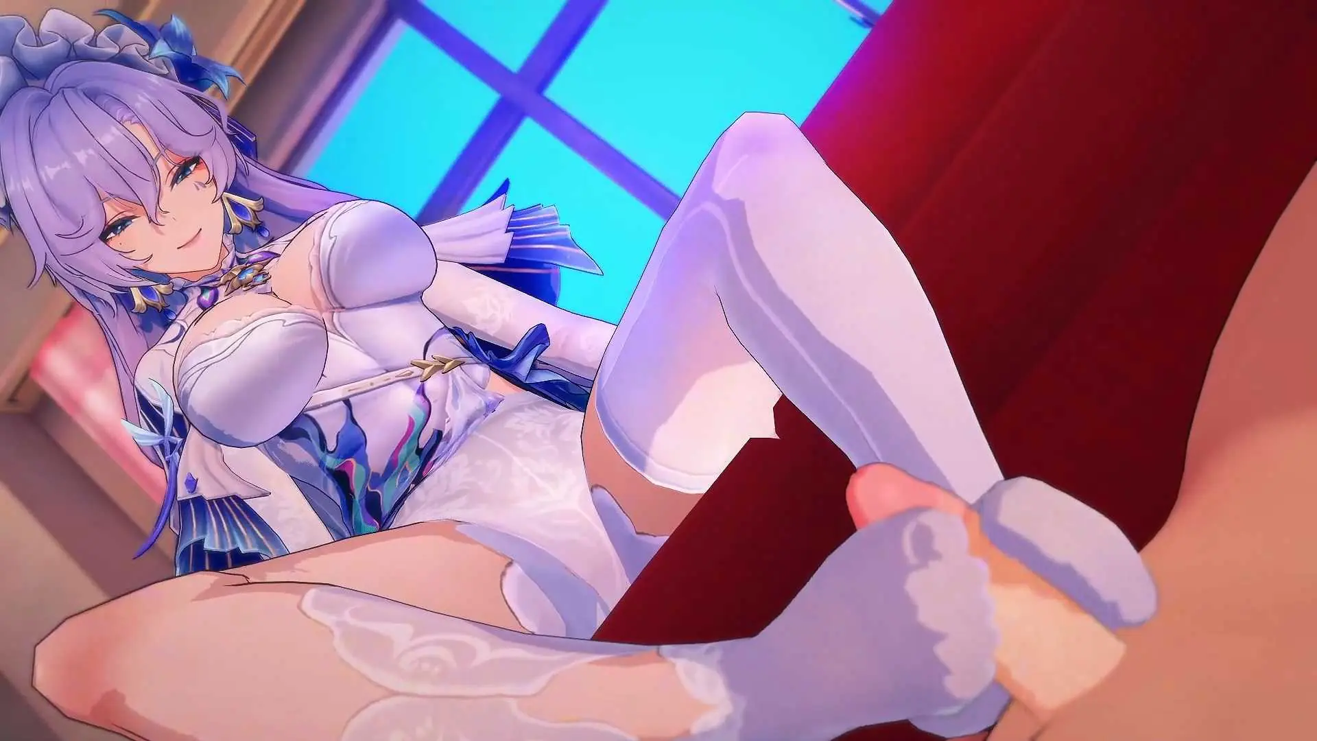 《MMD/KKkirito/纯啪》鸣潮 白丝坎特蕾拉和黑丝赞妮【387m/1080p/飞猫百度】