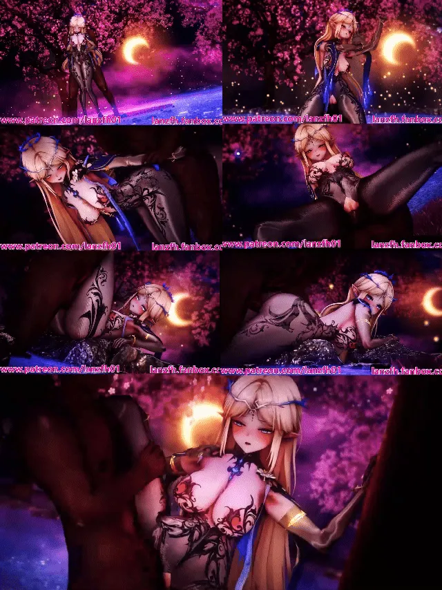 {3D同人动画}lanzfh-鸣潮-卡提希娅月下激情{1.37gb-28.57分钟}飞猫+百度