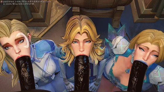 {3D/无修/CV} BlackBirdNSFW 7月新作：艾玛+不知火舞+扳机 性感御姐黑色巨根口爆颜射后入中出 {1.32gb/FM/WY}