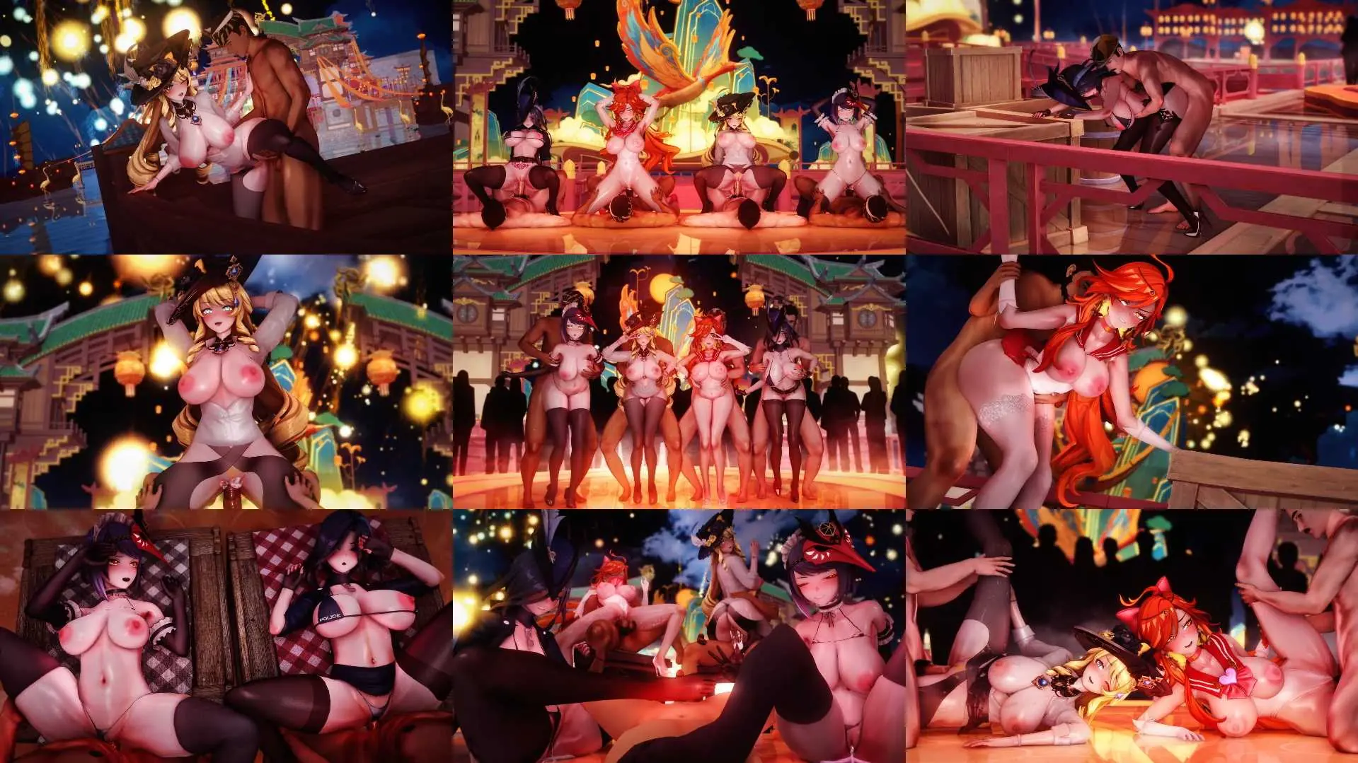 {3D}lanzfh-崩坏昔涟和万圣节幽灵【256mb-7.04分钟】+原神 节庆群啪宴【395mb-11.09分钟】百度