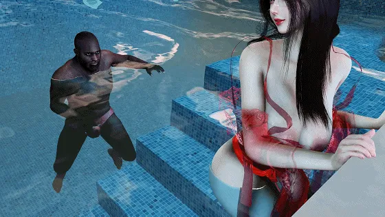 |3D/隐奸/NTR| 牛头人爱好者：落榜女-泳池NTR 性感女友在泳池内被黑鬼侵犯中出 |中字| |6.32gb/FM/WY|